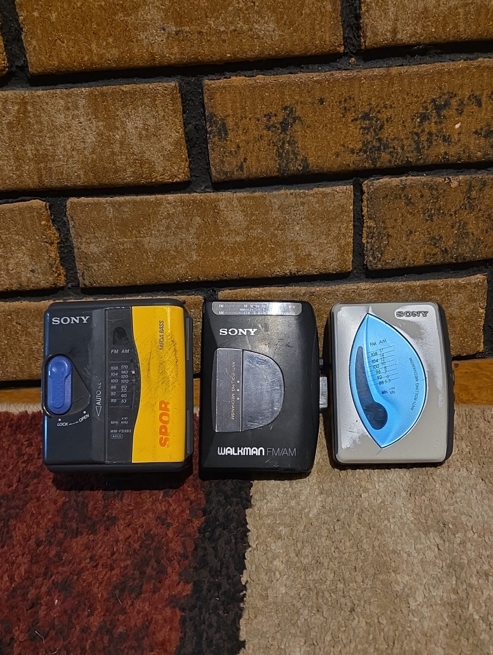 Vintage Sony Cassette Player Lot Untested